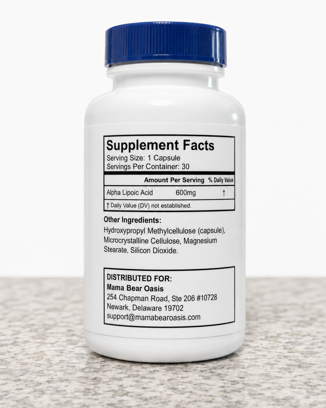 Alpha Lipoic Acid 600mg - Nerve Support Capsules